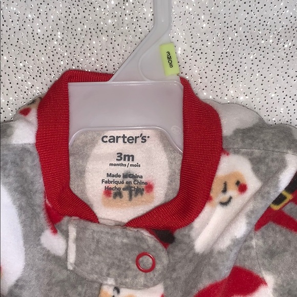 (2 for$12)Carter’s Footed Fleece Christmas Pajamas - Picture 2 of 2
